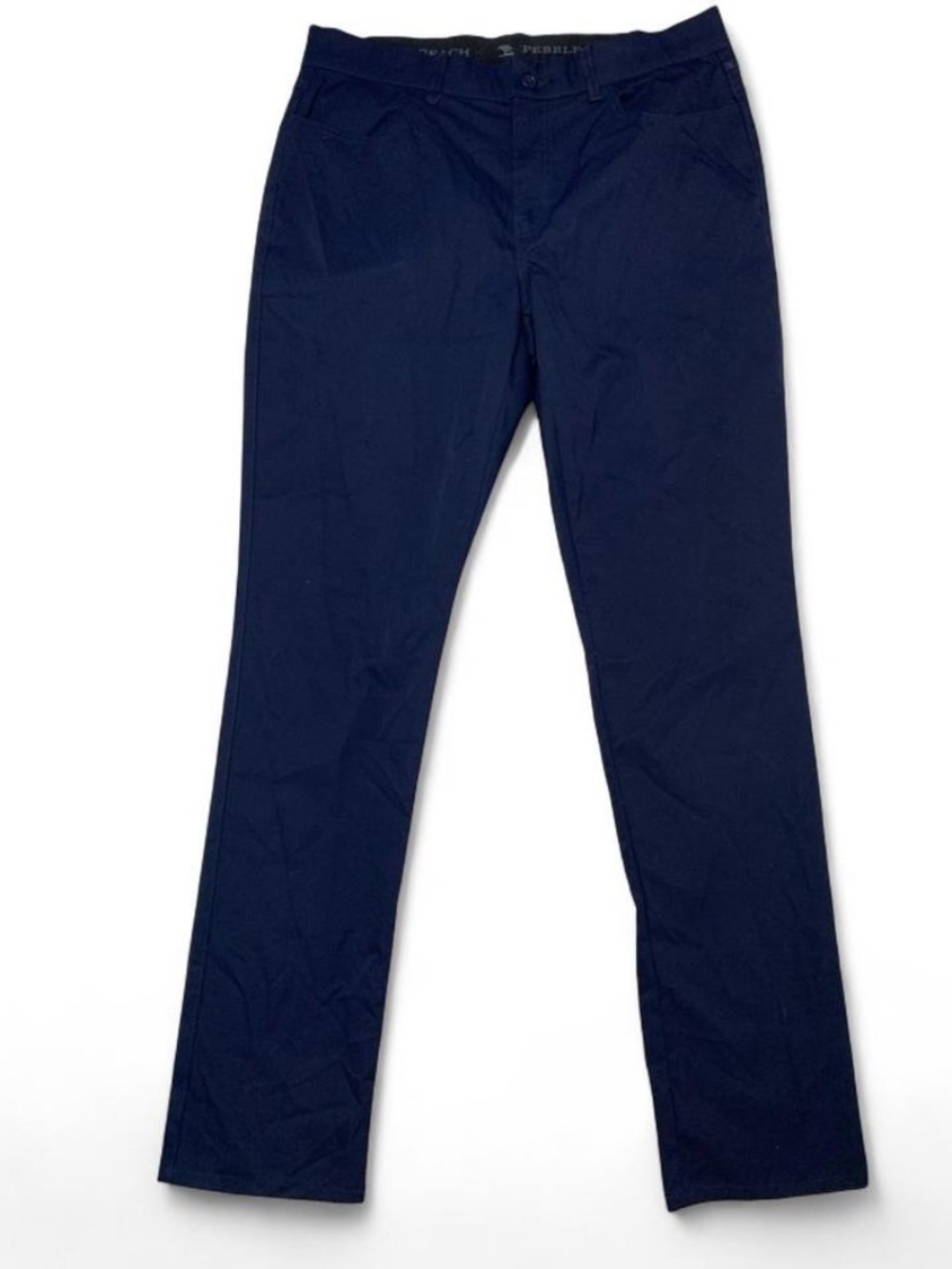 Pebble Beach Navy Straight Leg Golf Club Pants Athletic Business Casual 34x34